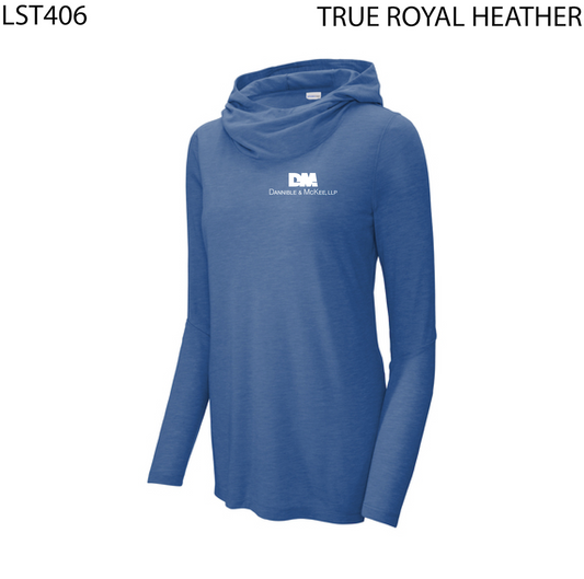 Sport-Tek® Women's PosiCharge ® Tri-Blend Wicking Long Sleeve Hoodie